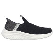 Tênis Skechers Ultra Flex 3.0 Infantil - Smooth Step - Preto e cinza