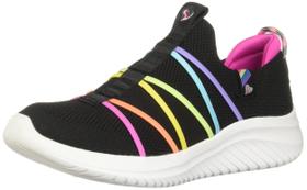 Tênis Skechers Ultra Flex 3.0 unissex para crianças pretas 13,5 EUA