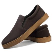 Tenis Slip On Autem Originals Liso de Tecido Calce Facil sem Cadarço Sola Reta