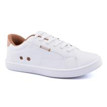 Tenis Slip On Branco Camel Godiva