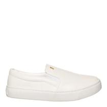 Tênis Slip On Branco Flat Bico Redondo - Santa Lola