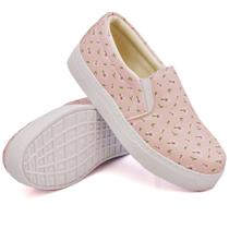 Tênis Slip On Casual Estampado Dk Shoes com Elastico e Sola Borracha Confortavel