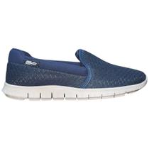 Tênis Slip On Casual Feminino Actvitta Nylon Sleek Azul