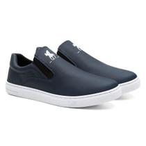 Tênis Slip On Casual Masculino Liso Conforto Dia a Dia