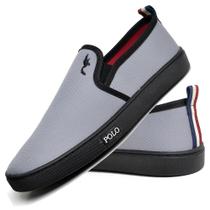 Tênis Slip On Casual Masculino Polo Blu Lona Conforto Macio