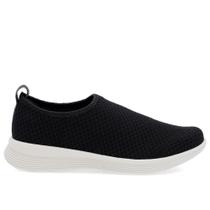 Tênis Slip On Casual Preto Tecido