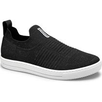 Tênis Slip On Conforto Evafit Tendência Moda Mi461 Mississipi Preto