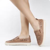 Tênis Slip On Couro