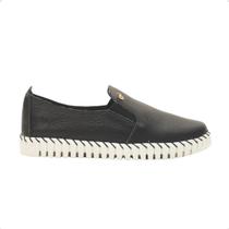 Tênis Slip On Couro Celeste Dayane Magalhães Preto Tênis Slip On Couro Celeste Dayane Magalhães Preto