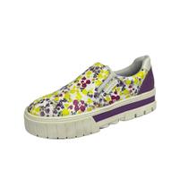 Tênis Slip On Couro Floral Multi Bottero Feminino