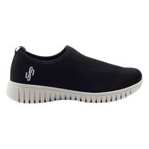 Tênis Slip On de Tricot Casual Joanete AE2208001 Preto