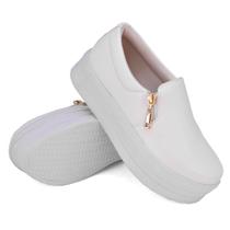 Tênis Slip On dk shoes Zíper Borracha Casual