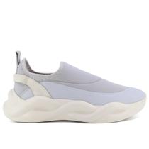 Tênis Slip On Elastano Cinza