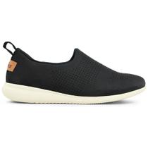 Tenis Slip On Elastano Preto Usaflex