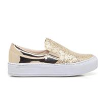 Tênis Slip On Feminino Brilho Glitter Confortável - Iara Corrêa