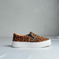 Tênis Slip on Feminino Casual Animal Print Onça Tênis Slip on Feminino Casual Animal Print Onça