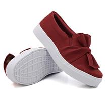 Tênis Slip On Feminino Casual Confortável Bonito Calce Fácil Sola Reta Escolar Universitário Top
