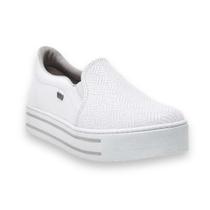 Tênis Slip On Feminino Flatform Via Marte Branco 23-8601