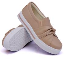 Tênis Slip On Feminino Moda Casual Calce Fácil Linha Conforto Moderno Tendência Escola Trabalho