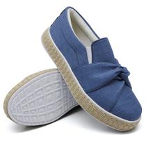 Tênis Slip On Feminino Moda Fashion Mulher Casual com Elástico Tecido Sola Borracha Leve Tênis Slip On Feminino Moda Fashion Mulher Casual com Elástico Tecido Sola Borracha Leve