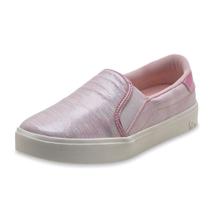 Tênis Slip On Feminino Pop 506007 Rosa Holográfico 1014