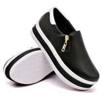 Tênis Slip On Feminino Sapa tênis Estiloso Moda Jovem Casual Elástico Calce Fácil Leve e Confortável