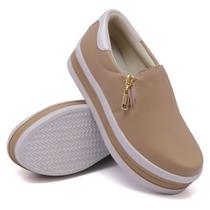 Tênis Slip On Feminino Sapa tênis Estiloso Moda Jovem Casual Elástico Calce Fácil Leve e Confortável