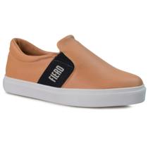 Tênis Slip On feminino The Box Stripe forrado em lã natural de carneiro Ref.:22917