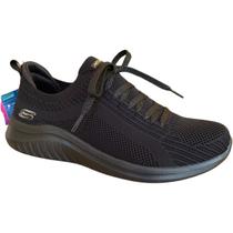 Tênis Slip On Feminino Ultra Flex 2.0 Stretch Fit 896247 Skechers Preto