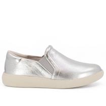 Tênis slip on feminino usaflex couro