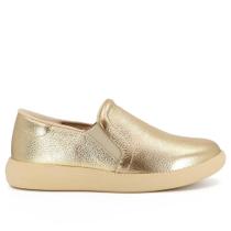 Tênis slip on feminino usaflex couro