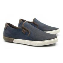 Tênis Slip On Ferricelli Couro Masculino Confortável Macio