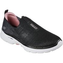 Tênis Slip On Go Walk 6 Hyper Pillar Glimmering 124502 Skechers Preto