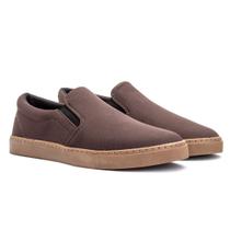 Tênis Slip On Iate Macio e Confortável Masculino - Café