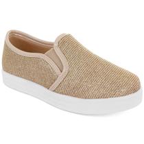 Tênis Slip On Infantil Glitter Calce Fácil Confortável