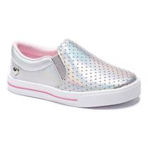 Tênis Slip on Infantil Menina Holográfico