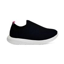 Tenis Slip On Infantil Menina Molekinha Calce Fácil- Preto