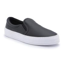 Tênis Slip On Liso Basico Pires Shoes com Elastico e Sola Borracha Reta