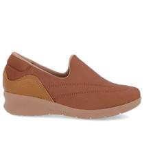 Tênis Slip On Marrom Elastano