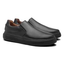 Tênis Slip On Masculino Casual Couro Plataforma Tênis Slip On Masculino Casual Couro Plataforma
