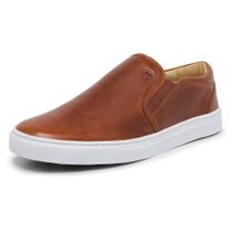 Tênis Slip On Masculino Couro Liso Forro de Couro Berlutini