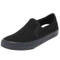 Tênis Slip On Masculino Iate Casual com Elástico Plumax Sem Cadarço Preto 4002