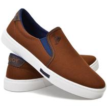 Tênis Slip On Masculino Polo Joy Lona Confortável