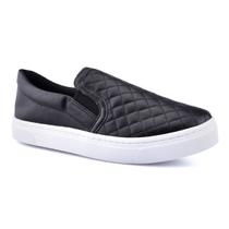 Tenis Slip On Matelasse Preto Godiva