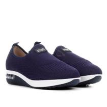 Tenis Slip On Modare Elastico Bolha Feminino Azul Marinho