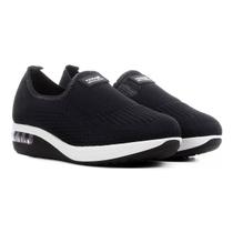 Tênis Slip On Modare Elástico Bolha Feminino - Preto