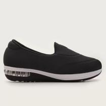 Tênis Slip On Modare Elástico Bolha Feminino- Preto