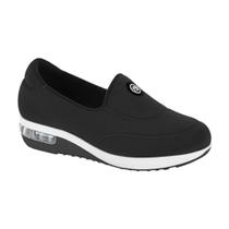 Tênis Slip On Modare Ultraconforto Linho Casual Preto Tênis Slip On Modare Ultraconforto Linho Casual Preto