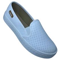 Tênis Slip On Moleca Respirável Branco Confortável - 42649