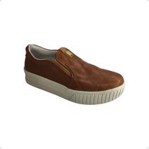 Tenis Slip on Pegada Couro Confortavel levitech 212513 Tenis Slip on Pegada Couro Confortavel levitech 212513